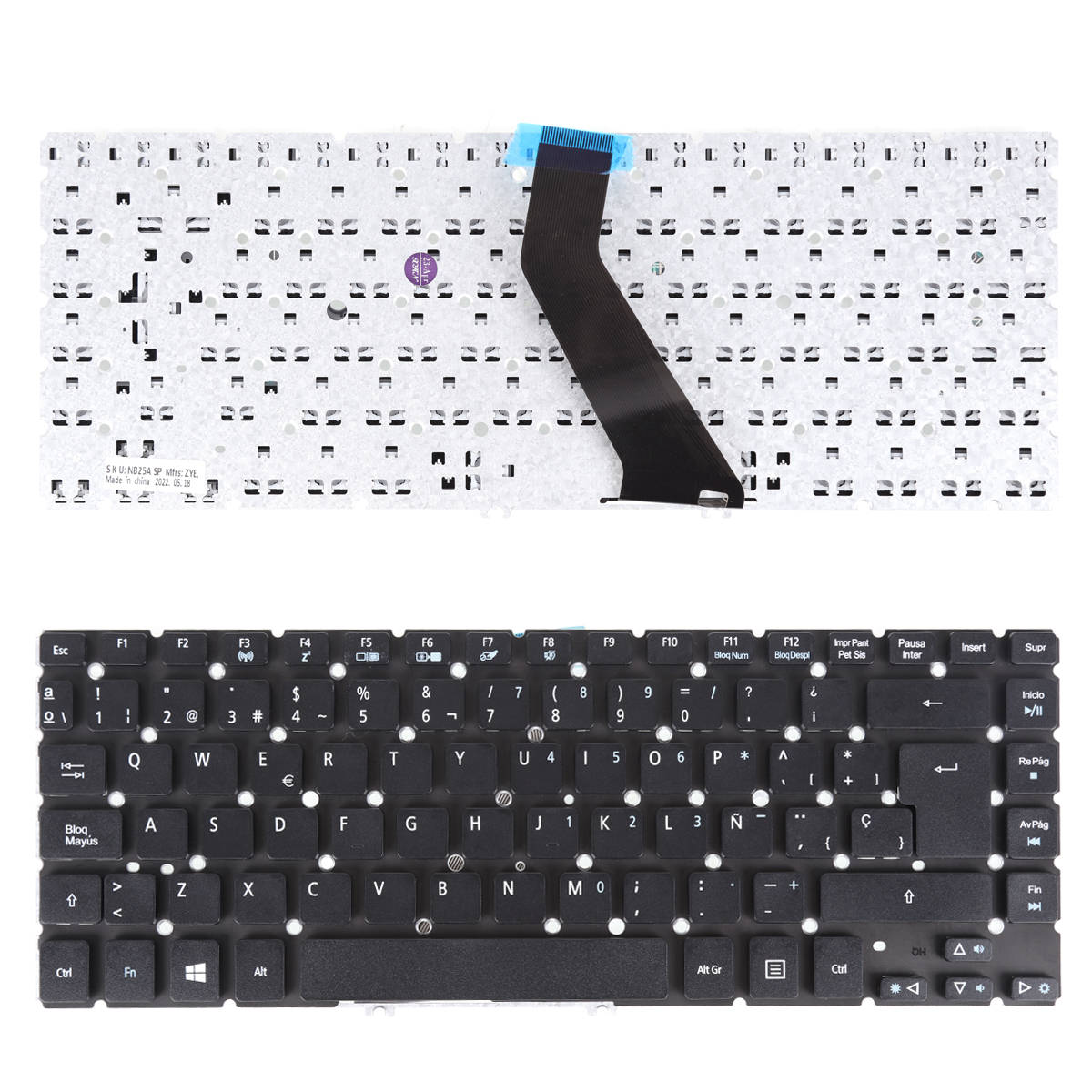 Picture of New Replacement Laptop Keyboard For ACER V5-471 V5-431 M5-481 BLACK SP Layout